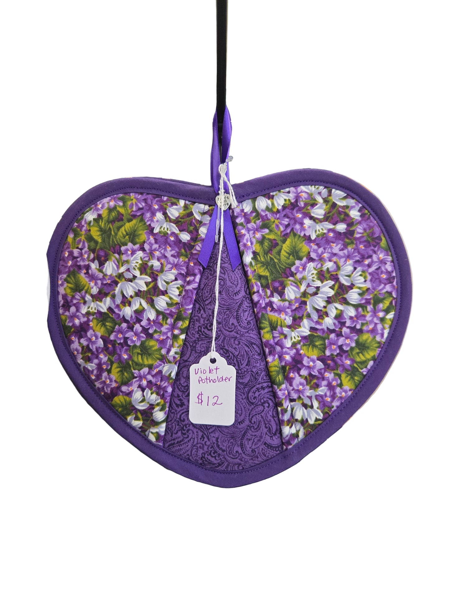 Set of Two Heart Shaped Potholders