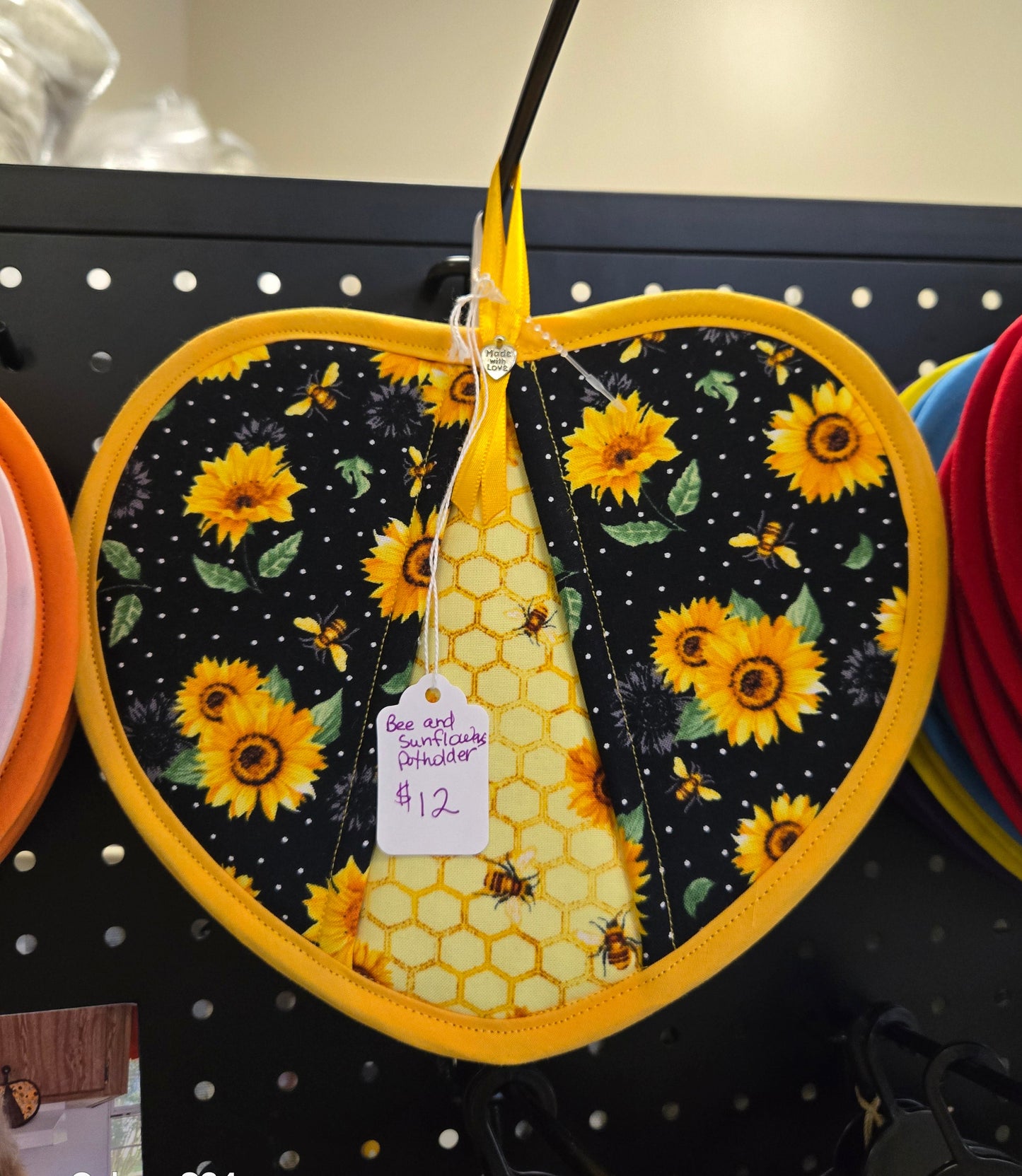 Set of Two Heart Shaped Potholders