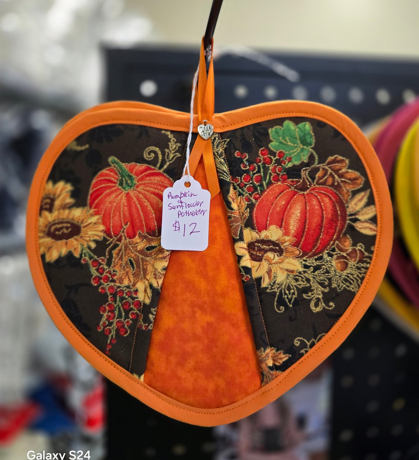 Set of Two Heart Shaped Potholders