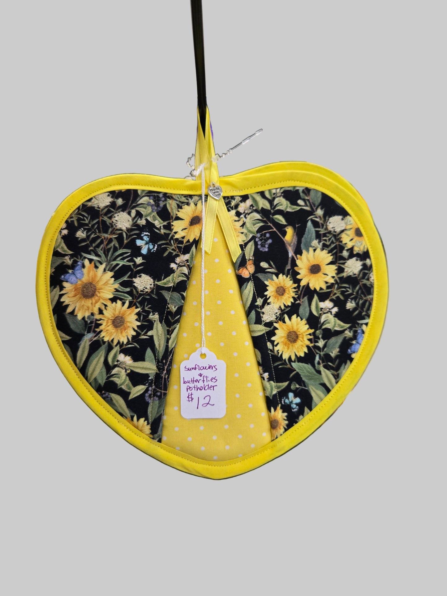 Set of Two Heart Shaped Potholders